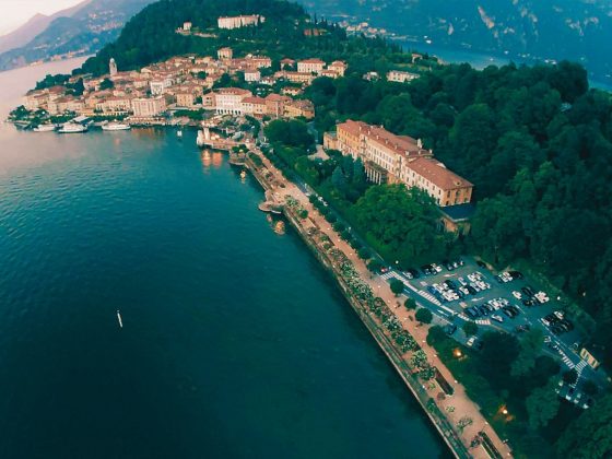 Lacul Como, fotografie realizata cu dronele