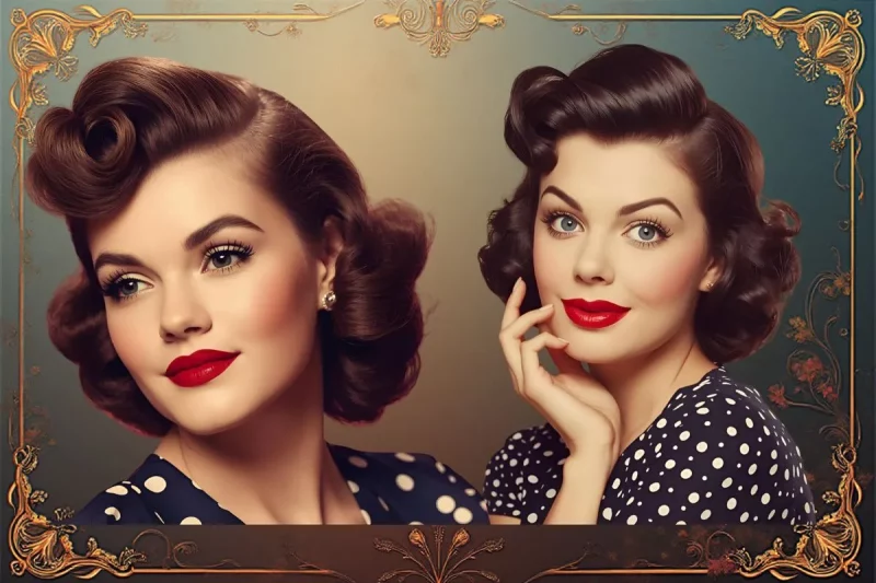 Coafură clasică în stil vechi, cu bucle voluminoase și finisaj lucios