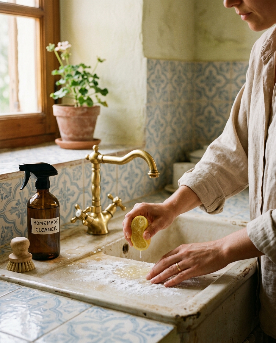 Curățenie naturală în baie cu lămâie și bicarbonat - metode tradiționale