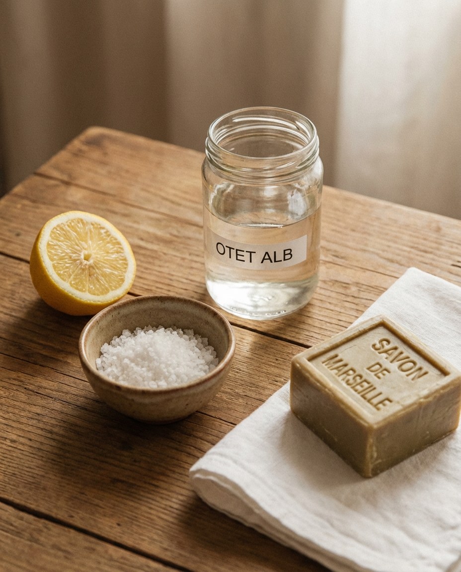 Remedii naturale pentru pete pe textile vintage: lămâie, oțet, sare